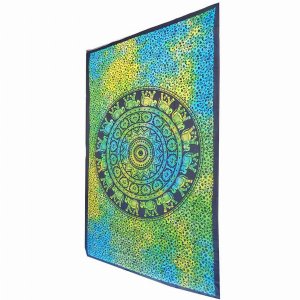 Wild TAPS1106 Chakra Star Elephant Mandala Tie Dye Tapestry