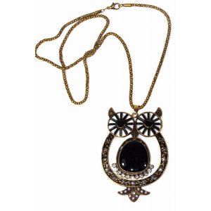 Wild 92 Big Owl Shimmer Pendant Necklace