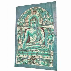 Wild BNR102 Batik Theme Buddha In Enlightenment Vintage Tapestry Banne