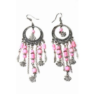 Wild 216 Fish Charms Chandelier Bead Earrings