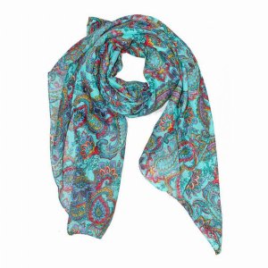 Wild SCA567 Vibrant Paisley Cotton Fabric Pattern Scarf