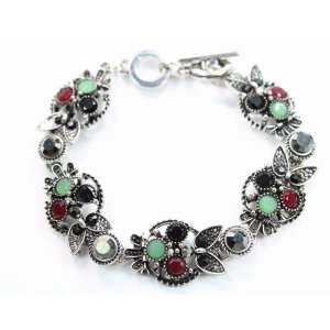 Wild 282 Brilliant Multi Crystal Owl Bracelet