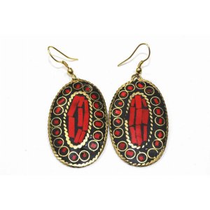 Wild 249 Mosaic Oval Earrings