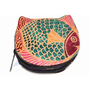 Wild BF103 Colorful Fishies Coin Leather Purse