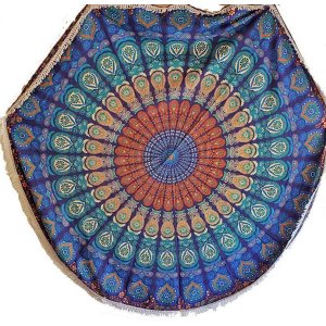 Wild PIC8 Beach Vibes Round Mandala Tapestry