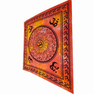 Wild TAPD290 Sunburst Wall Decor Aum Shanti In Sanskrit On A Lotus Man