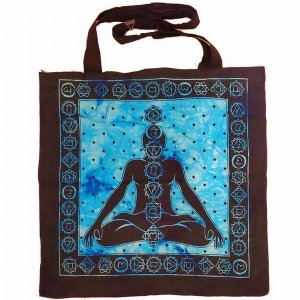 Wild CHK107 Seven Chakras Avatar Meditation Tie Dye Market Tote Bag Ca