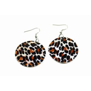 Wild 153 Leopard Print Mother Of Pearl Earrings