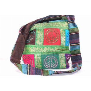 Wild JH179 Elephant  Peace Patchwork Jhola Sling Bag