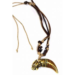 Wild 25 Tribal Dragon Tooth Boho Style Necklace