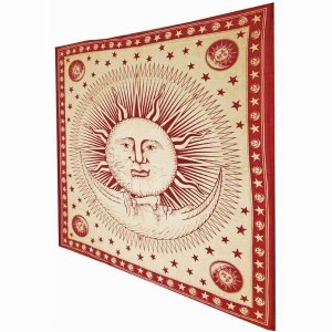 Wild TAPD318 Divine Sun  Celestial Crescent Moon Tapestry With Self De