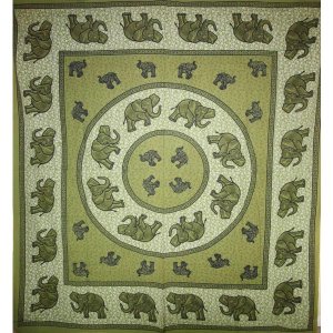 Wild TAPD181 Elephant Herd Mandala Tapestry