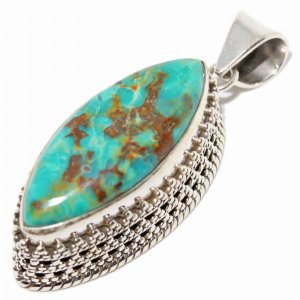 Wild 2UHPNDT-216TURQ Turquoise Marquise Cut Pendant