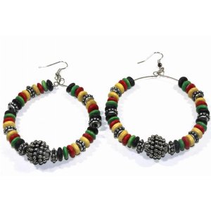 Wild 79 Rasta Style Hoop Earrings