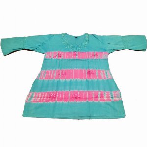 Wild WLD-2 Butterfly Long Sleeve Sequin Tunic Tie Dye Top