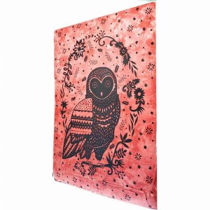 Wild TAPS1083 Trippy Owl Tapestry Wall Hanging