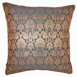 Wild CC116 Silk Jacquard Cotton Back Teal Cushion Cover Home Accent Fu