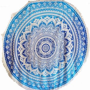 Wild PIC1 Blue Skies Ombre Round Mandala Tapestry