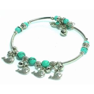 Wild 264 Dangling Fish Charms Bracelet