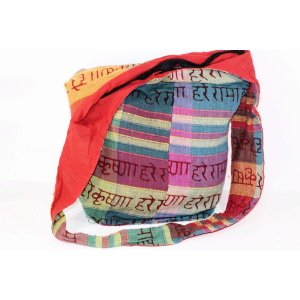 Wild JH158 Peace  Om Patchwork Jhola Carry Bag