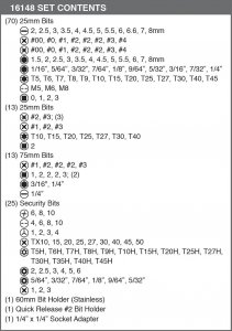 Titan 16148 Tool 148 Pc Master Security Bit Set