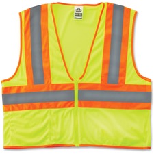 Tenacious EGO 21295 Glowear Class 2 Two-tone Lime Vest - Reflective, M