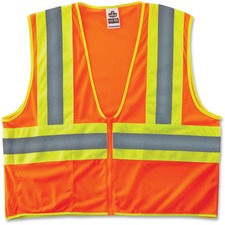 Tenacious EGO 21303 Glowear Class 2 Two-tone Orange Vest - Reflective,