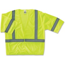 Tenacious EGO 22023 Glowear Class 3 Lime Economy Vest - Reflective, Ma