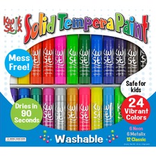 The TPG 604 Tempera Paint 24-color Mess Free Set - 24  Set - Assorted,