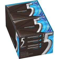 Wm MRS 21265 5 Gum Peppermint Cobalt Sugar-free Gum - 10 Packs - Peppe