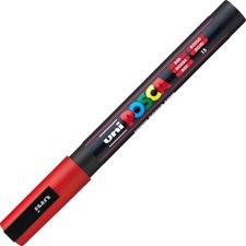 Uniball UBC PC3MRED Uni-ball Posca Paint Marker - Fine Marker Point - 