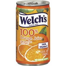 Promotion WEL 28100 Welch's 100% Orange Juice Cans - Ready-to-drink - 