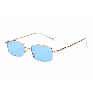 Iris S2076-C5 Retro Vintage Slim Rectangle Sunglasses