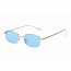 Iris S2076-C5 Retro Vintage Slim Rectangle Sunglasses