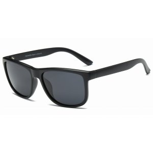 Iris P1001-BK3-GY1 Men Polarized Rectangle Sunglasses