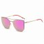 Iris CA06K CA02-B30 Oversize Polygon Mirrored Lens Cat Eye Sunglasses