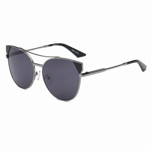 Iris CA02 CS01-B01 Women's Trendy Mirrored Lens Cat Eye Sunglasses