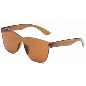 Iris S2057-C5 Retro Flat Lens Square Tinted Sunglasses