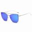 Iris CA06K CW02-B29 Oversize Polygon Mirrored Lens Cat Eye Sunglasses