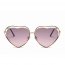 Iris S3006-C3 Women Metal Heart Shape Color Lens Sunglasses