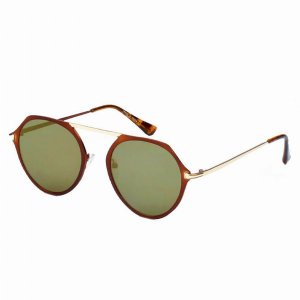 Iris A19-CB01-B23 Modern Flat Top Slender Round Sunglasses