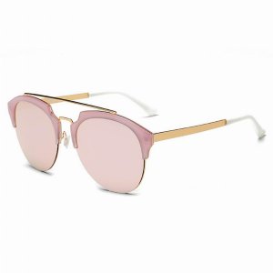 Iris CA15K R02-P12 Half Frame Mirrored Lens Horned Rim Sunglasses