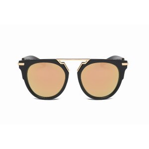 Iris S2004-D01-B12 Unisex Fashion Brow-bar Round Sunglasses