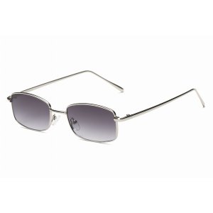 Iris S2076-C1 Retro Vintage Slim Rectangle Sunglasses