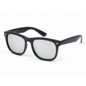 Iris E06-D02-B05 Classic Horned Rim Mirrored Lens Sunglasses