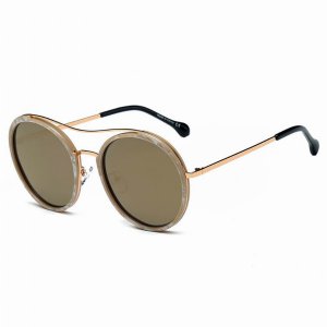 Iris PCA14 W06-P33 Retro Polarized Lens Circle Round Sunglasses