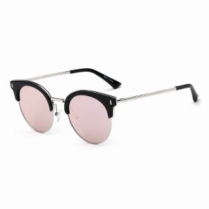 Iris CA05-D01-B12 Women Half Frame Round Cat Eye Polarized Sunglasses