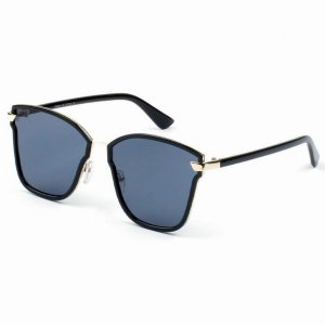 Iris D38-D01-B01 Classic Square Oversize Mirrored Fashion Sunglasses