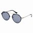 Iris A19-CD06-B01 Modern Flat Top Slender Round Sunglasses