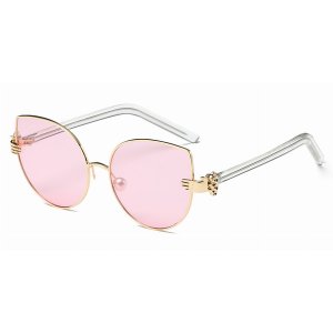 Iris S2042-CA02-B64 Women Metal Frame Cat Eye Sunglasses